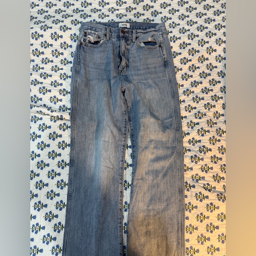 Pistola Light Blue Straight Leg Jeans